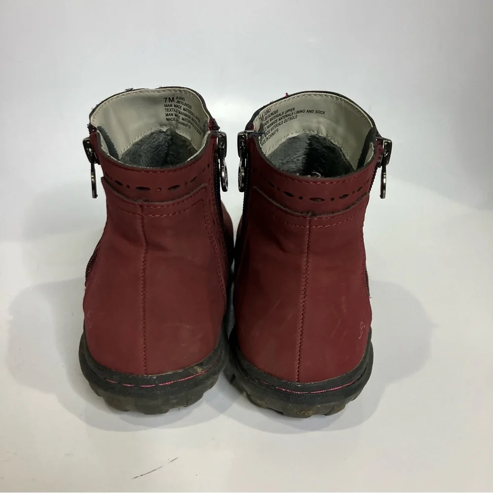 JBU by Jambu Juno maroon faux leather ankle boots‎ women’s size 7 casual winter